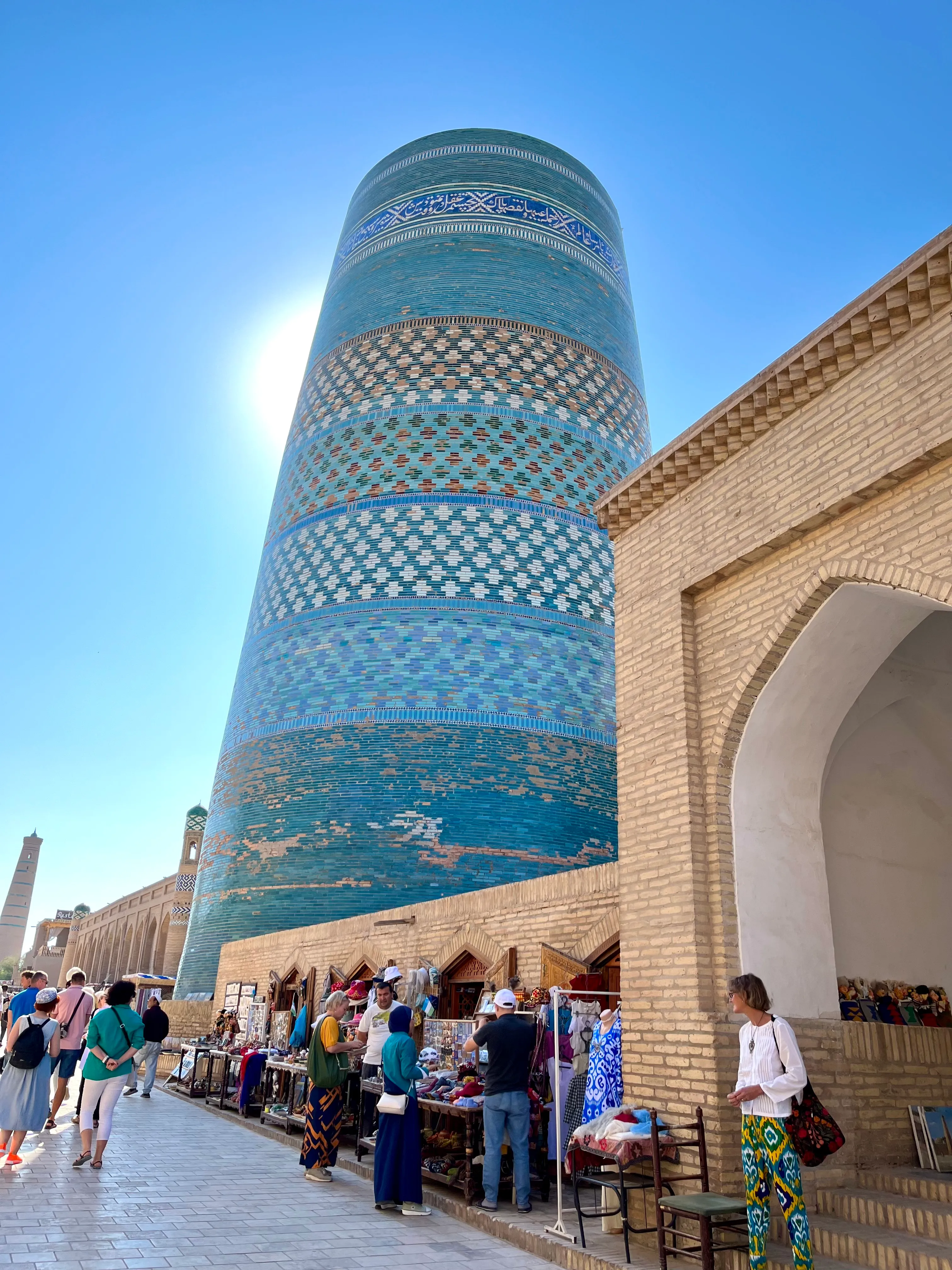 The turquoise Kalta Minor minaret in Khiva